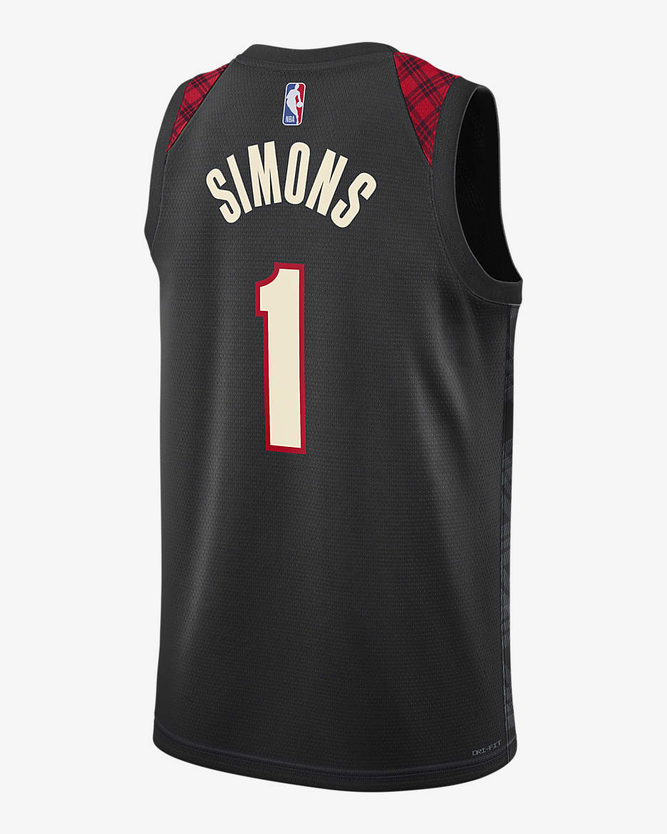 Anfernee Simons Portland Trail Blazers City Edition 2023 24 Men s Nike Dri FIT NBA Swingman Jersey. Nike